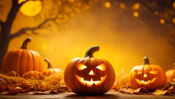 Abóbora de Halloween entalhada