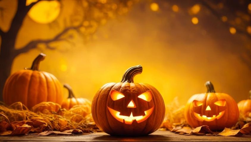 Carved Halloween pumpkin