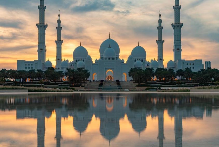 Iconic building in Abu Dhabi.