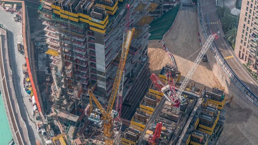 Dubai building under construction.