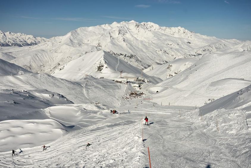 French Alps ski slope.