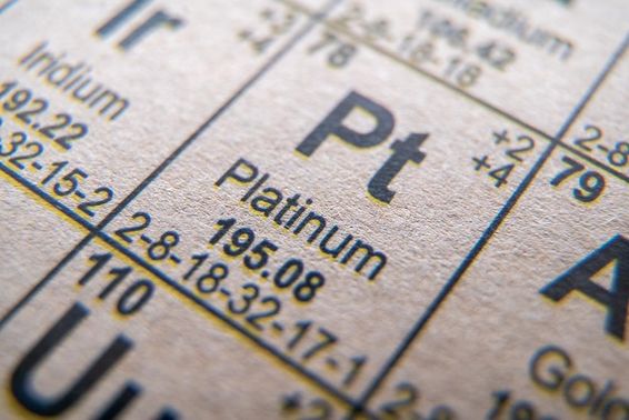 Periódusos rendszerben platina vegyjele Pt sorszáma 78. 