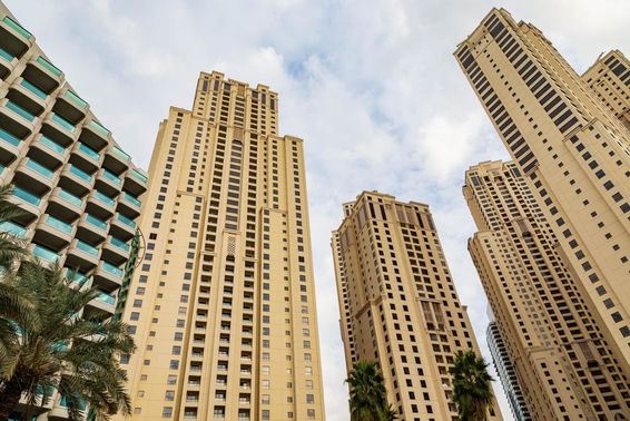 Dubai régebben épült felhőkarcolok. 