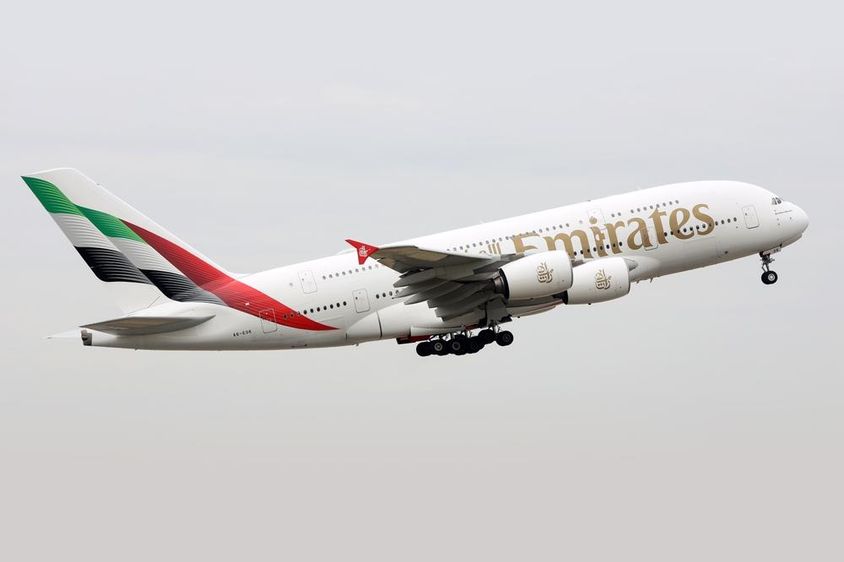 Emirates repülőgépe. 