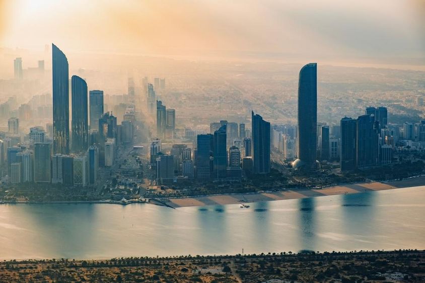 Abu Dhabi látképe felülről. 