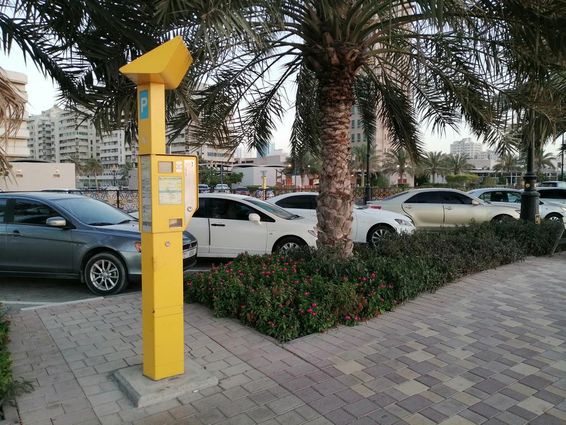 Parquímetro do município de Sharjah.