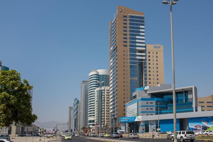 Hamad Bin Abdulla Road Fujairah városközpontjában.