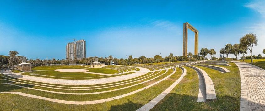 Dubai Frame a Zabeel Parkban.