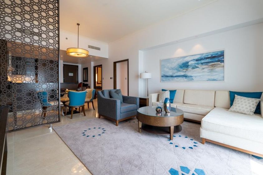 Abu Dhabi, modern nappali szoba.