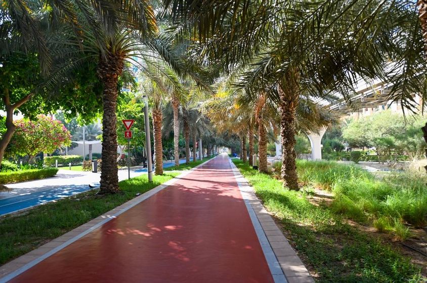 Dubai, Egyesült Arab Emírségek, Etihad park Palm Jumeirahban.