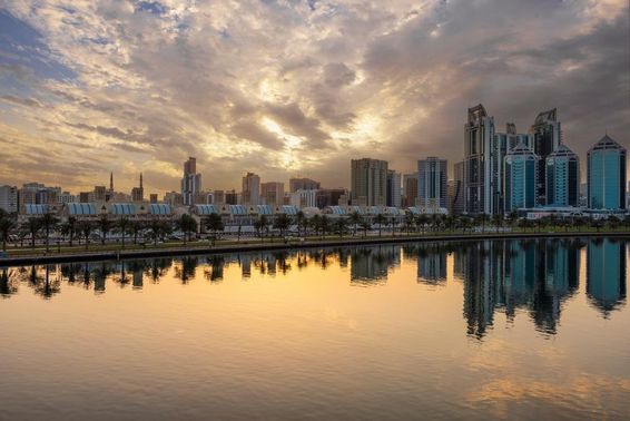 The iconic building of Sharjah Central Souqs.
