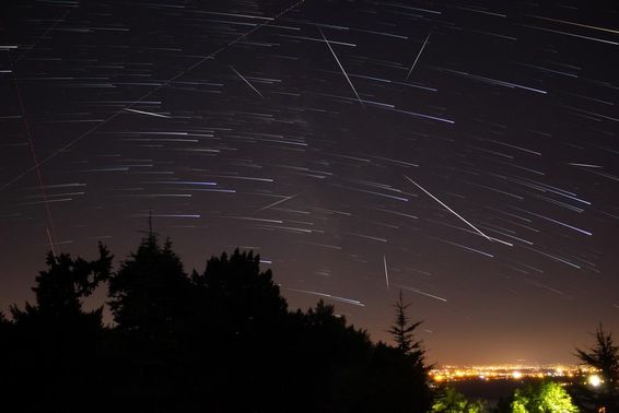 银河系的星星，流星雨