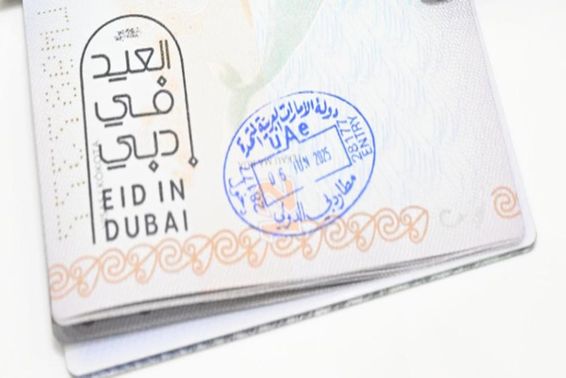 Dubai-Reisepass-Stempel