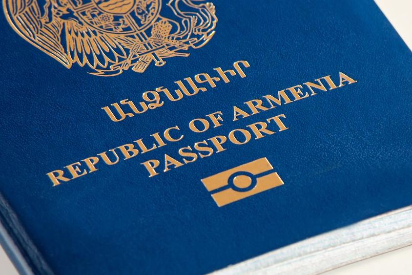 Örmény Köztársaság biometrikus útlevele.