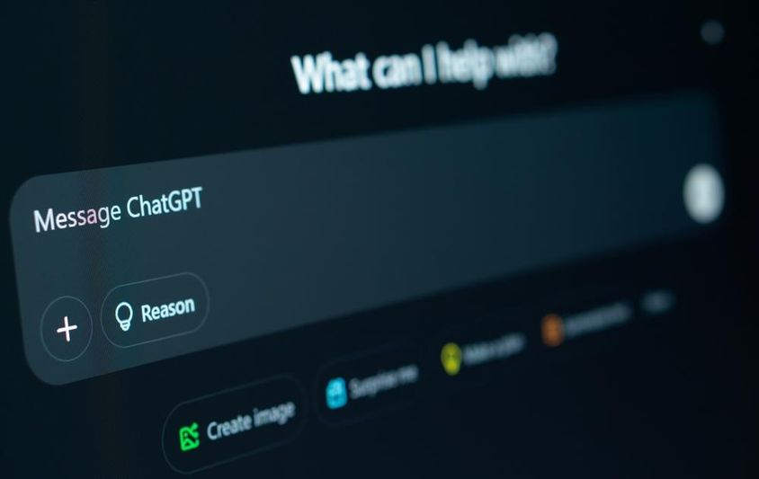 ChatGPT on a laptop screen.