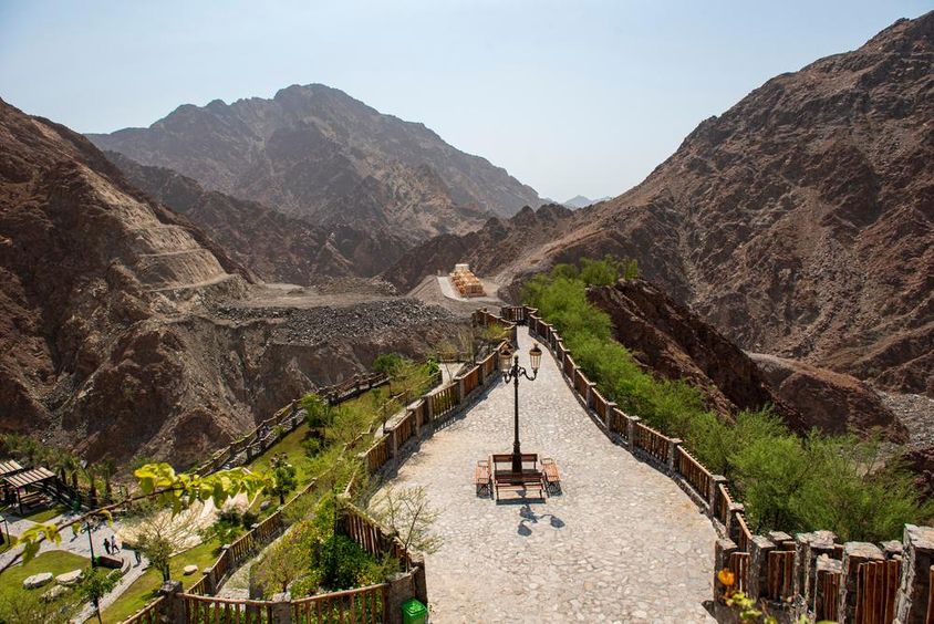 Gyönyörű park a Sharjah-hegységben.