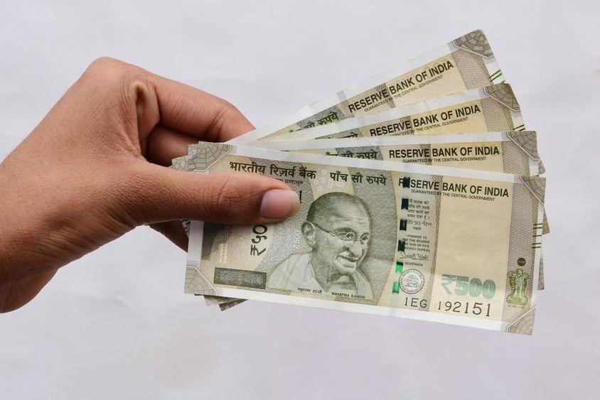 Indiai 500 rúpia bankjegy.