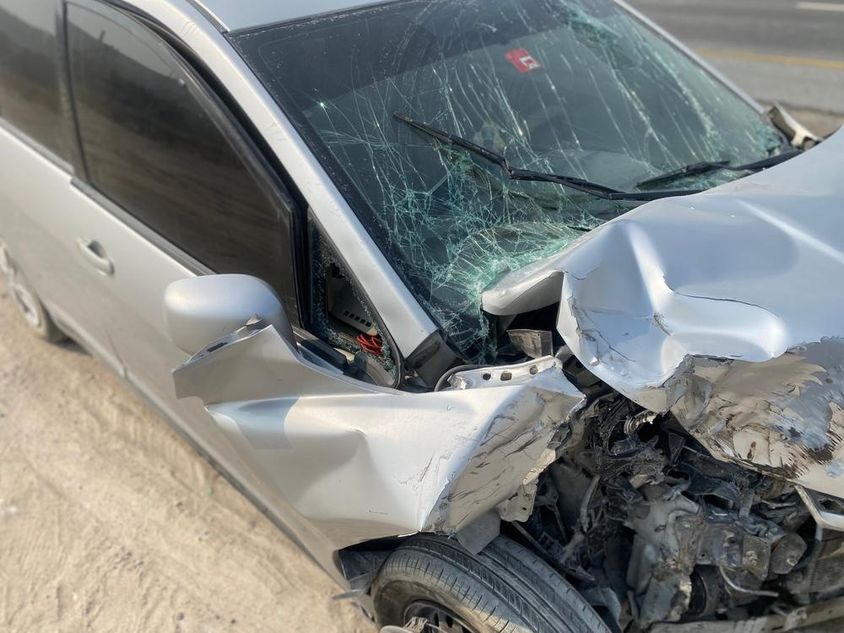 Car accident in Dubai on July 15, 2024.