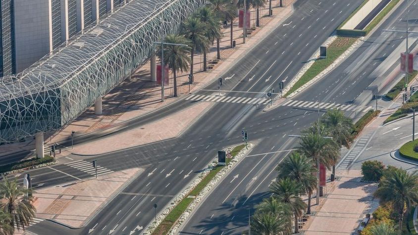 Út Dubai Downtown, Dubai, Egyesült Arab Emírségek.
