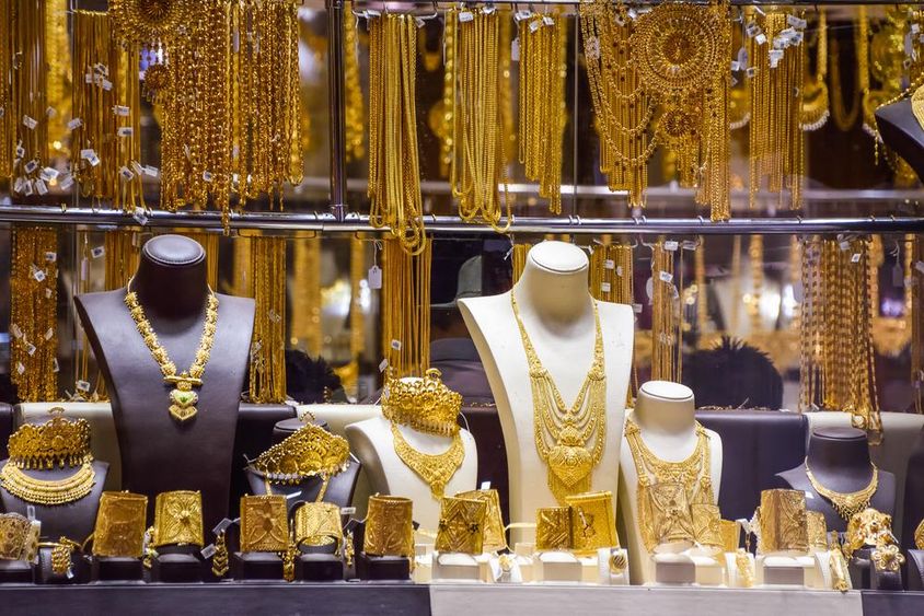 Arany a híres Dubai Deira piacon. 