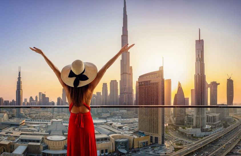 The modern skyline of the United Arab Emirates.