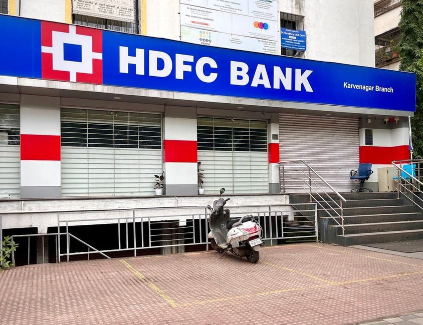 HDFC Bank bejárata.