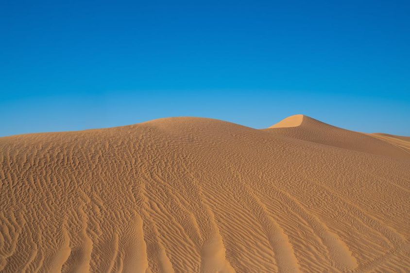 Dubai sandy desert in the United Arab Emirates.