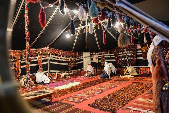 روایتی بدوؤں کا خیمہ۔