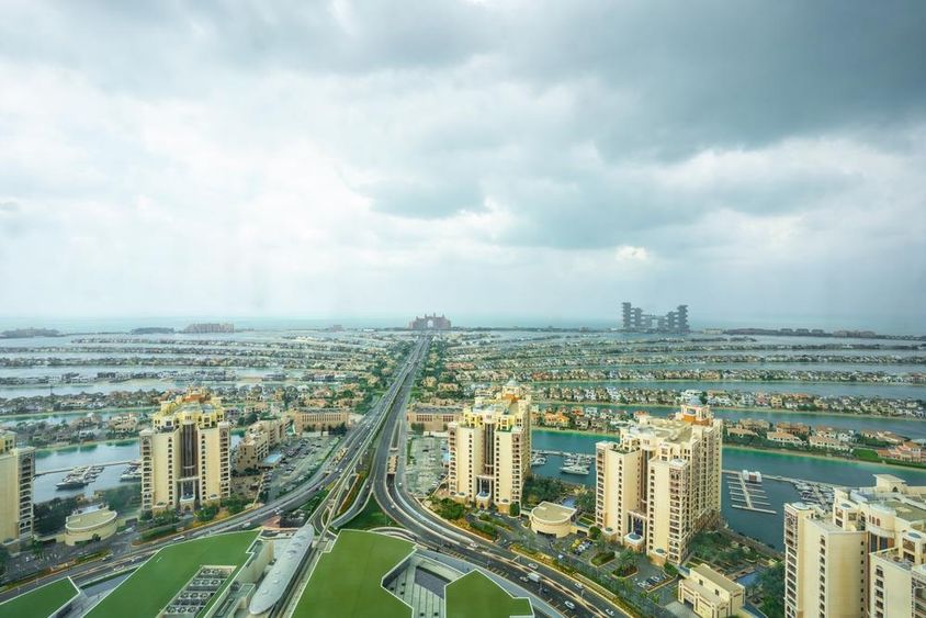 Palm Jumeirah Day Légifelvételek.
