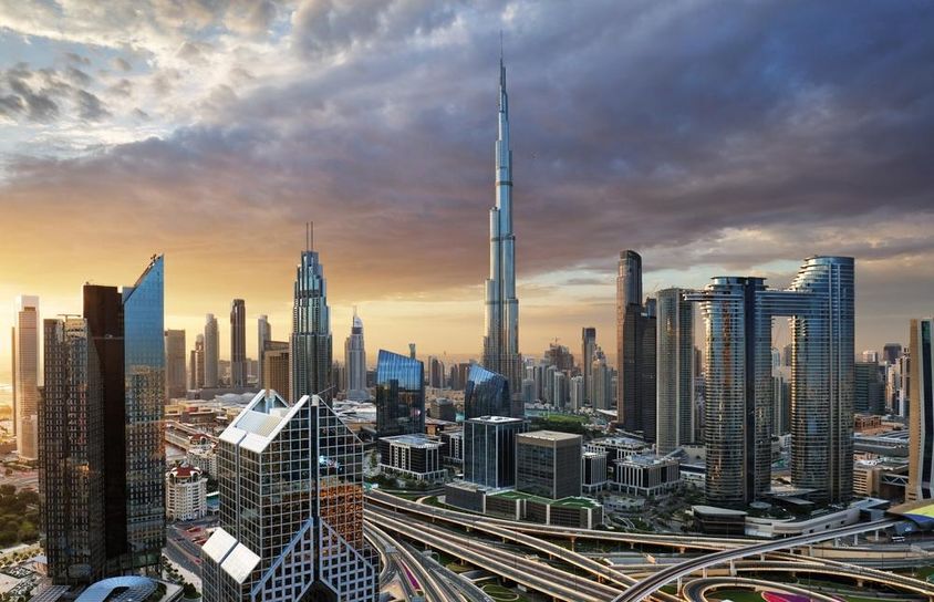 Emirates, Dubai cityscape.