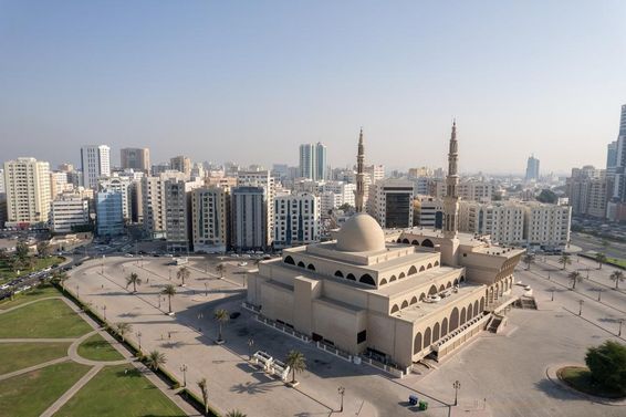 Sharjah mecset felülnézetből.
