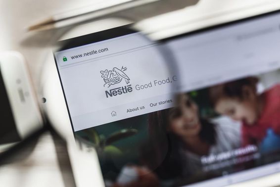  Nestlé, SA hivatalos weboldalának kezdőlapja.
