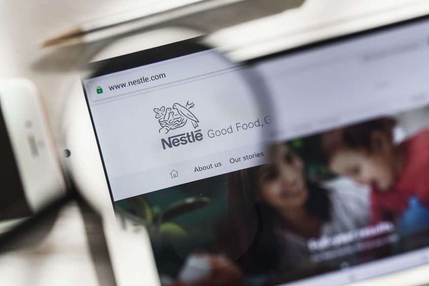  Nestlé, SA hivatalos weboldalának kezdőlapja.