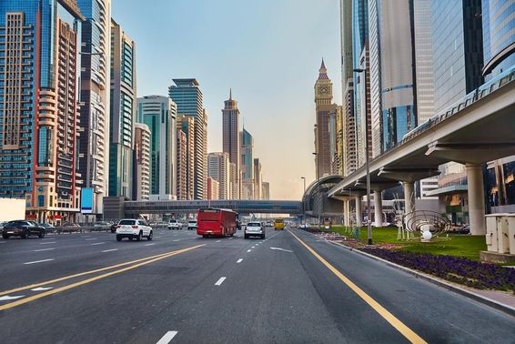 Dubai út a város közepén.