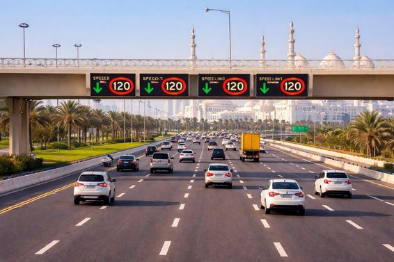 Abu Dhabi sebességkorlátozás változásai.