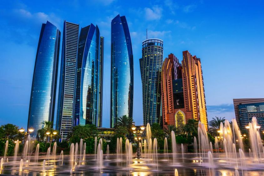 Torres Etihad em Abu Dhabi, Emirados Árabes Unidos