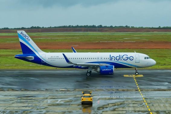 IndiGo légitársaság Airbus A320 repülőgépe. 