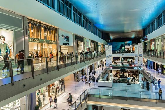 A Dubai Mall belső tere 