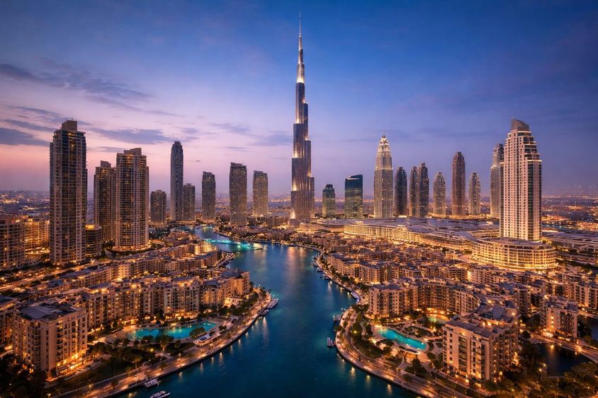 Panorama of Dubai's luxury real estate