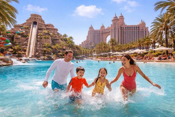 Dubai vízipark családi élmény