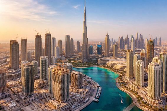 Dubai modern városi látkép