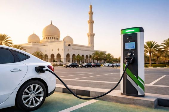 Elektromos töltés mecset parkolóban