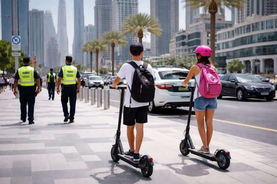 Dubai rolleres közlekedés