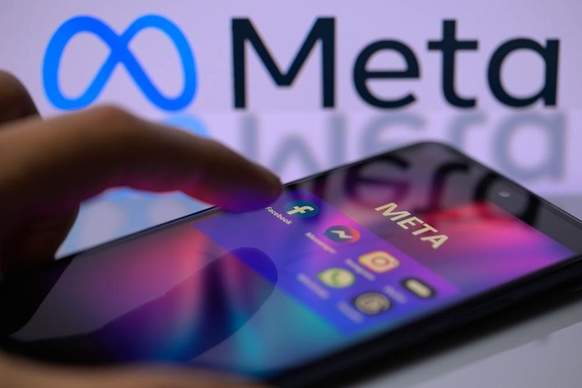 Meta social media icons appear on smartphone
