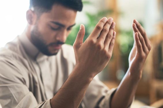 Muslim man praying
