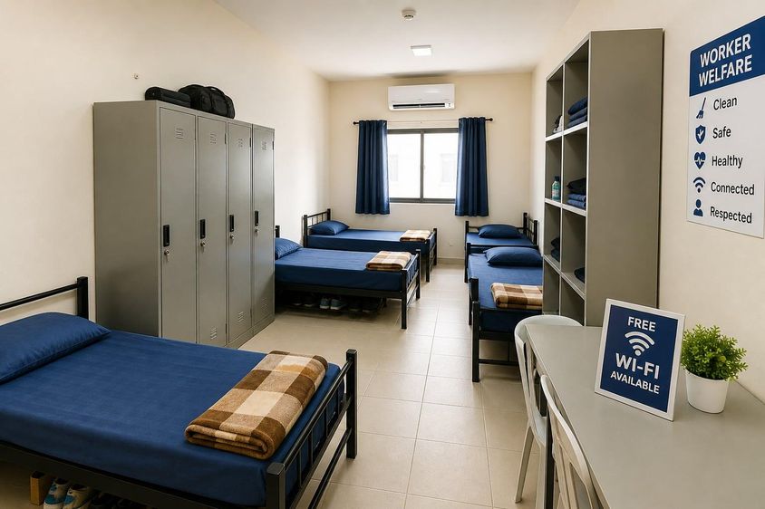 Modern labor accommodation interior