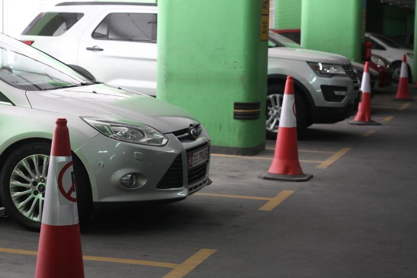 a parking lot in Abu Dhabi