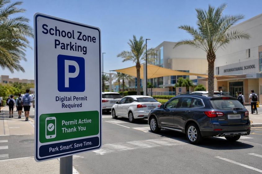 Digital school parking