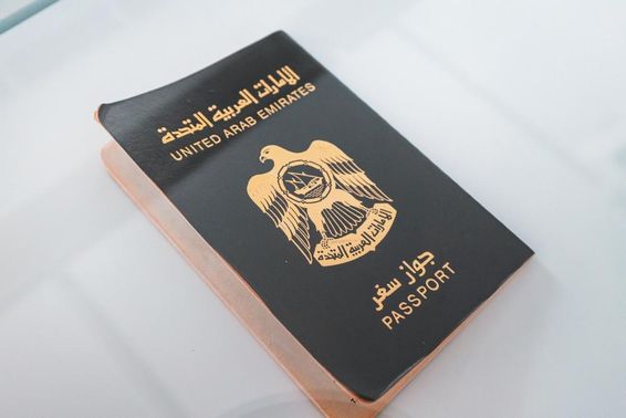 United Arab Emirates passport.